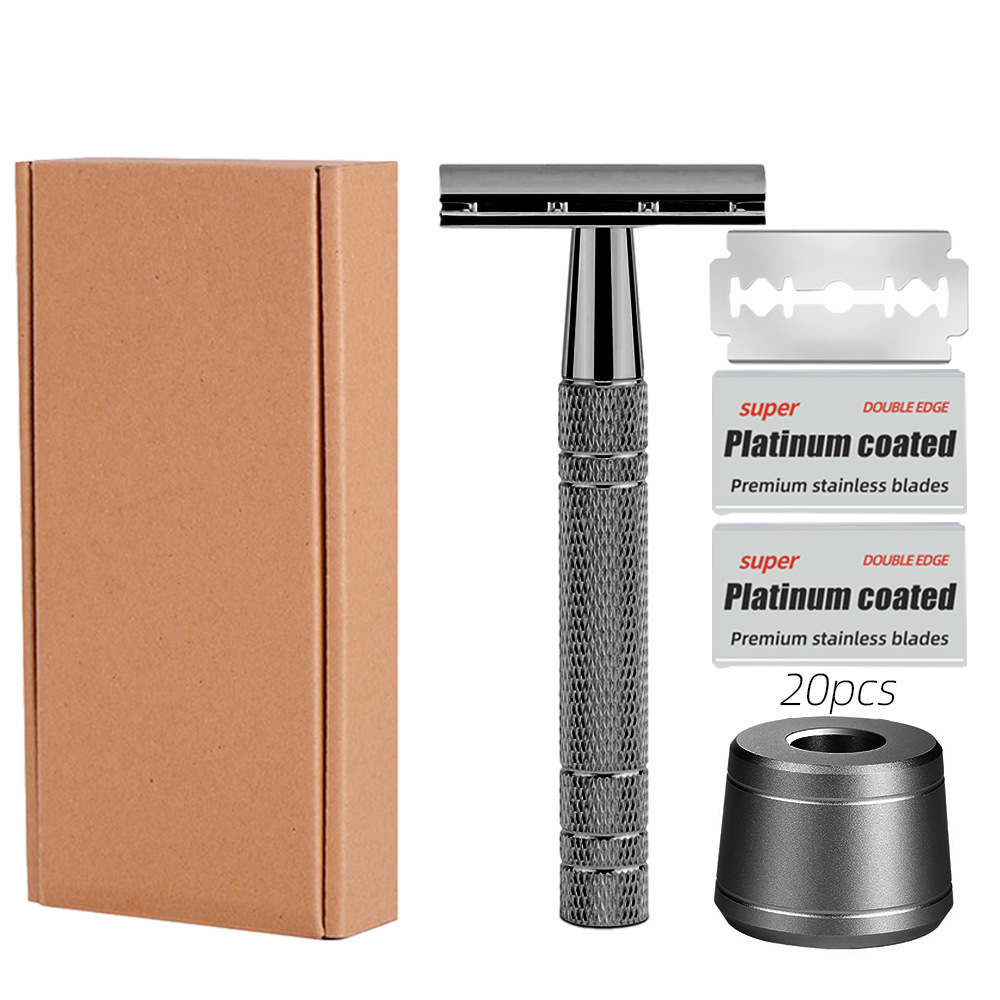 アマゾントップの髭剃り手動髭剃りレトロ髭剃りプラチナ両面刃髭剃り