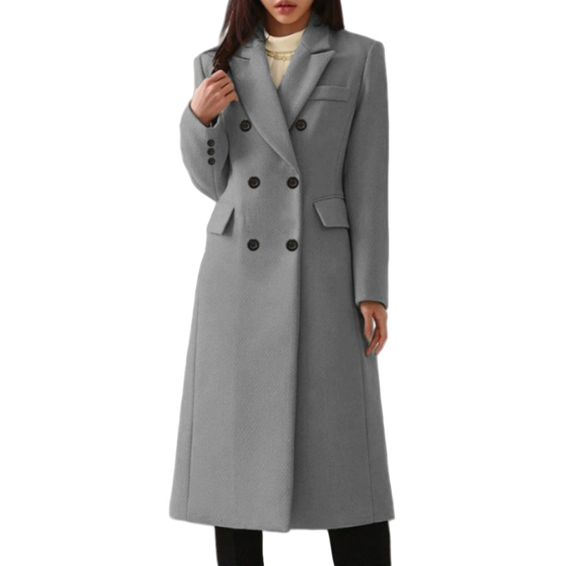 2025 autumn and winter cross-border independent webmaster plus size woolen women's coat woolen coat Amazon seven-color eight-yard hair 2025 autumn and winter cross-border independent webmaster plus size woolen women's coat woolen coat Amazon seven-color eight-yard hair
