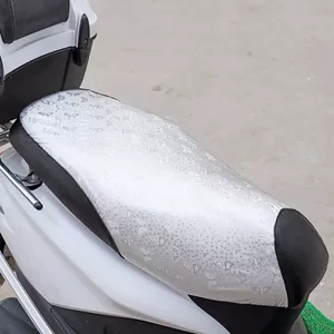 Electric scooter seat cover, leather seat cover for electric vehicles, motorcycle and scooter seat pad, waterproof, sun-resistant, and suitable for all seasons