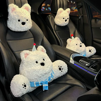 Car Seat Back Cushion Car – Headrest - scarf-west-highland-waistrest-headrest-4-pieces