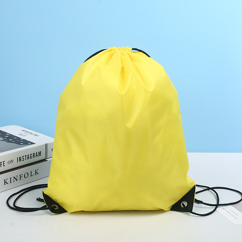 Bolsos de poliéster, mochila de Maratón de baloncesto al aire libre, bolsa de recogida de cuerda de tela de Oxford personalizada