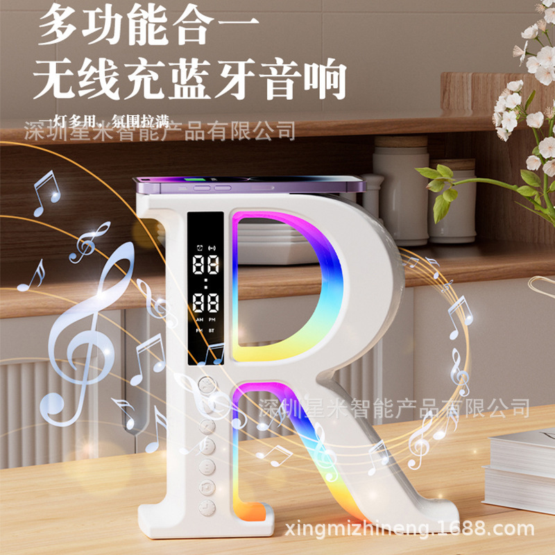 無線bluetooth音響メーカー雰囲気灯オフィス家庭用置物目覚まし時計多機能スマートbluetoothスピーカー卸売り|undefined