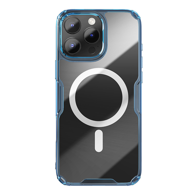 Nillkin para iPhone16 Pro Max bolsa de aire transparente MagSafe cubierta de succión magnética Apple16