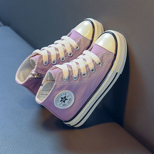 Children's Canvas Shoes, Oily High-Top White Shoes, Boys' Shoes, Spring & Fall Baby Sneakers, Kindergarten Girls' Cloth Shoes