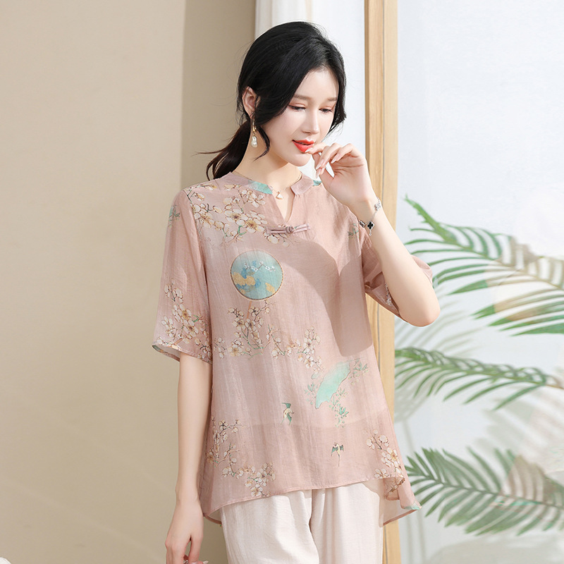 C6969 720K ÁO THUN NỮ SUZTDI BIG SIZE NGOẠI CỠ NGẮN TAY MÙA HÈ TRUNG NIÊN THỜI TRANG NỮ G02 SẢN PHẨM MỚI