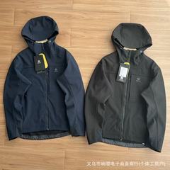 凯乐石小标刺绣男士软壳冲锋衣户外运动休闲连帽夹克外套
