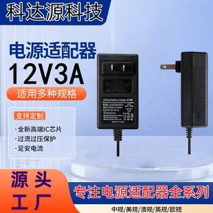12V3A Power Adapter, Monitoring Beauty Instrument, Lcd Display Power Supply, Wall-Mounted 36W Voltage Regulator, Safe