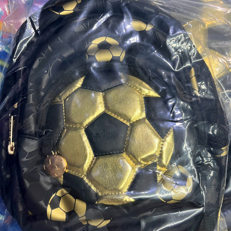 Smiggle ゴールデンサッカースクールバッグペンボックスセット男の子文具多機能収納袋減圧バックパックギフト|undefined