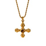 Натуральное ожерелье из нержавеющей стали, золото 750 пробы, не выцветает