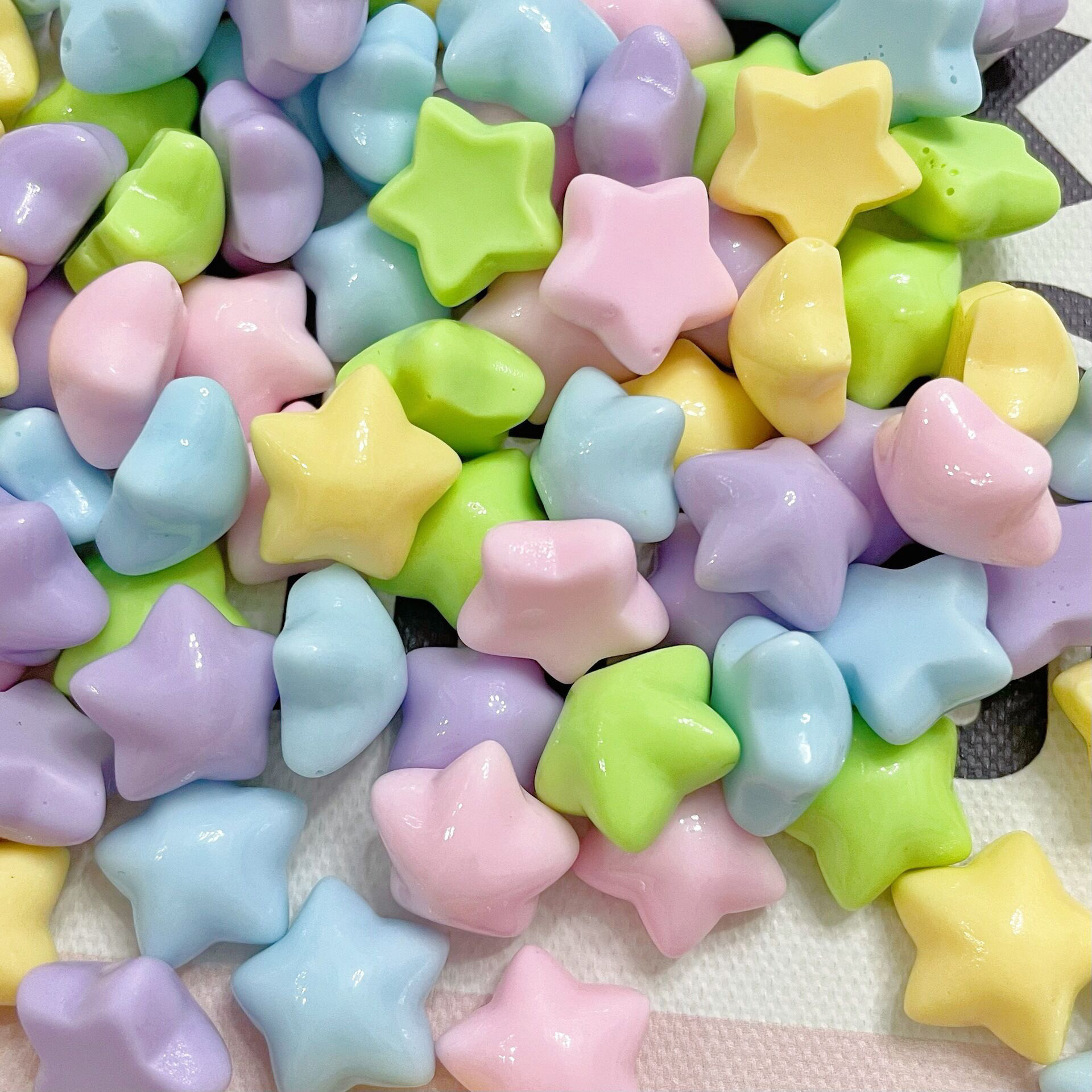 Cute Chubby Shiny Macaron Star Cream Glue Mobile Phone Case Hairpin DIY Handmade Hair Accessories Resin Accessories