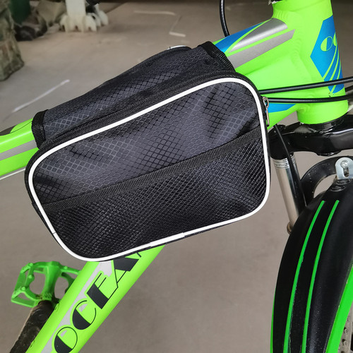 New mountain bike bicycle front beam bag zipper bag road bike waterproof saddle bag outdoor cycling tool bag
