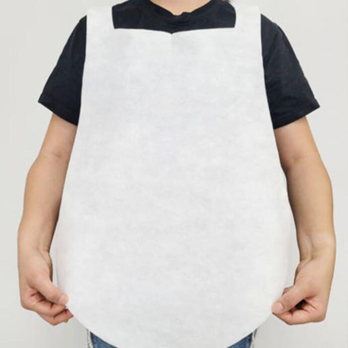 Korean Barbecue Disposable Non-Woven Apron with Custom Logo, Adult Non-Woven Bib, Waterproof and Oil-Proof E
