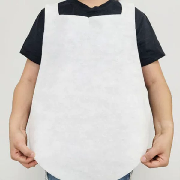 Korean Barbecue Disposable Non-Woven Apron with Custom Logo, Adult Non-Woven Bib, Waterproof and Oil-Proof E