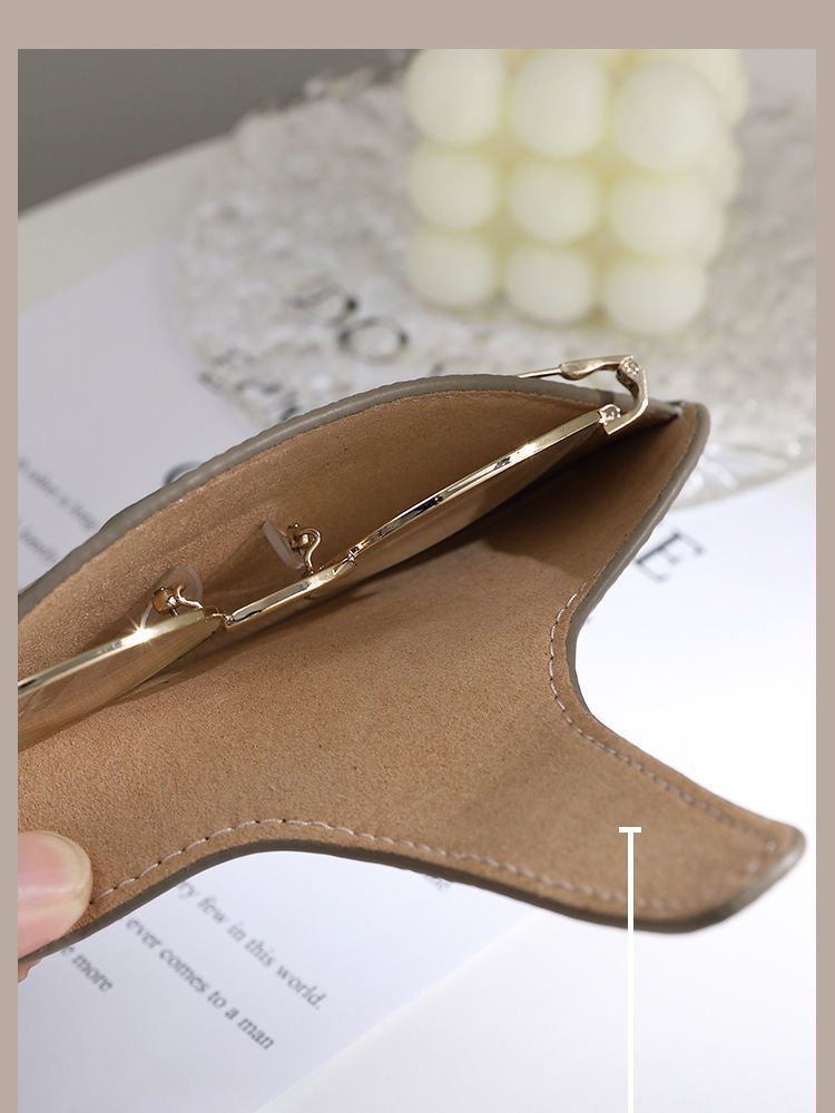 Glasses Pouch Classification Vintage Style Simple Style Solid Color Pu Leather Unisex Glasses Pouch