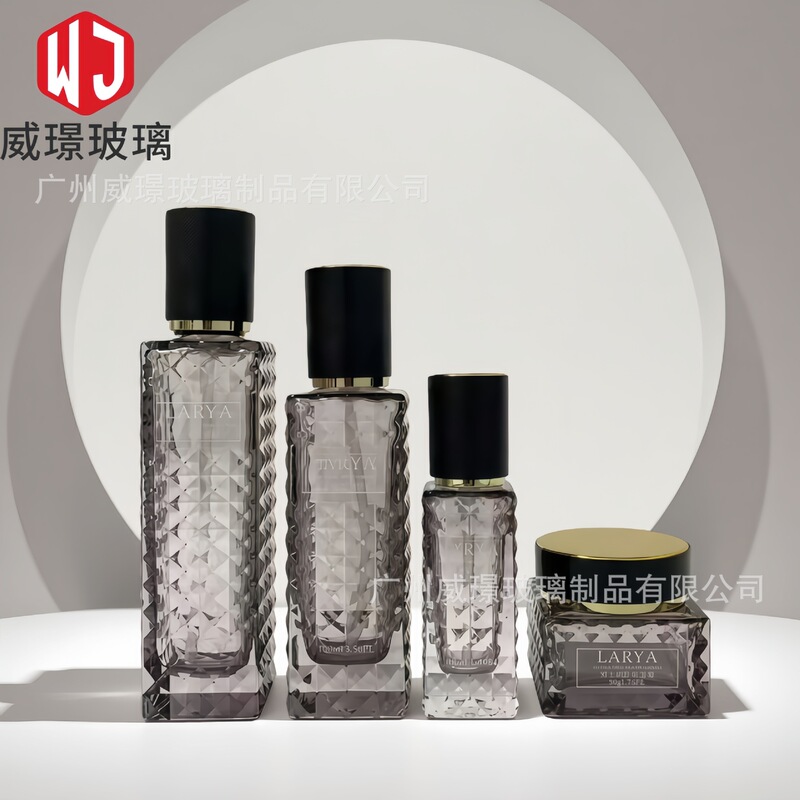 100ml Square Lotion Bottle High-End Cosmetic Packaging 50g Cream Bottle Push-Type Perfume Spray Glass Set 100ml Square Lotion Bottle High-End Cosmetic Packaging 50g Cream Bottle Push-Type Perfume Spray Glass Set
