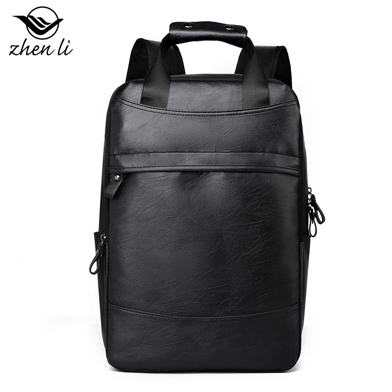 Cross-border Men's Large-capacity Business Leather Laptop Bag, Trendy Fashion Travel Backpack, Student School Bag_voghion.com