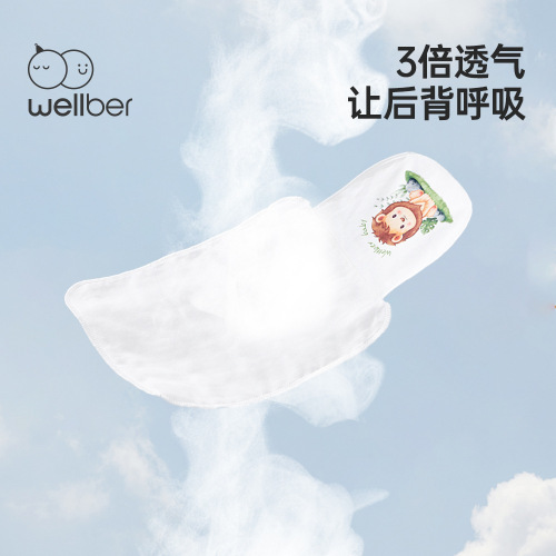 (Pack of 5) Gauze Cartoon Shape Sweat Absorbent Wipes Baby Gauze Sweat Wipes Kindergarten Children Sweat Absorbent Wipes