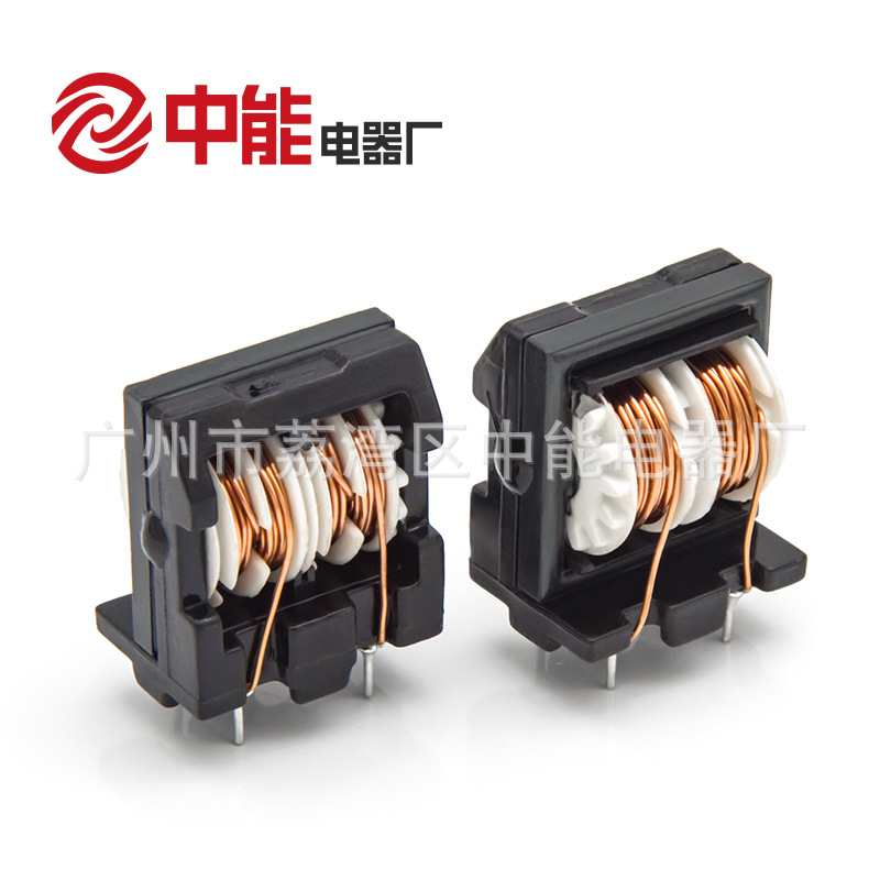 厂家ET24共模电感器卧式磁芯线圈环氧2×10mH低频共模滤波器电感