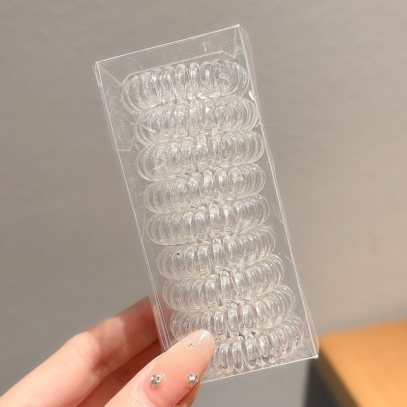 Cuerdas de cabeza de alta elasticidad duradera niñas delicadas anillo de cabello de alta calidad cuerdas de cabello de cola de caballo atadas de cabello correa cubierta de cuero
