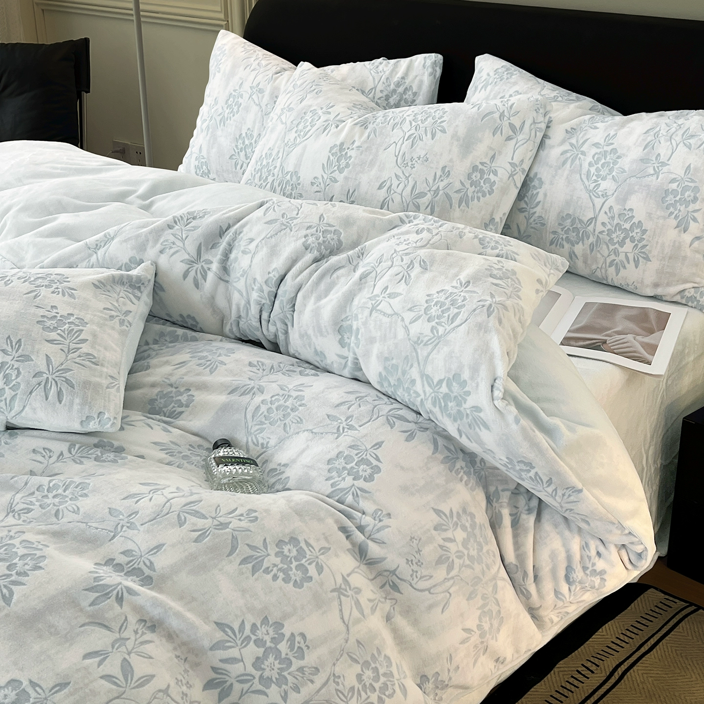Джинсы Velvet тёплые, демисезонный набор, двухстороннее коралловое одеяло, защитный лист для поддержания тепла, комплект из 4 предметов для постельного белья