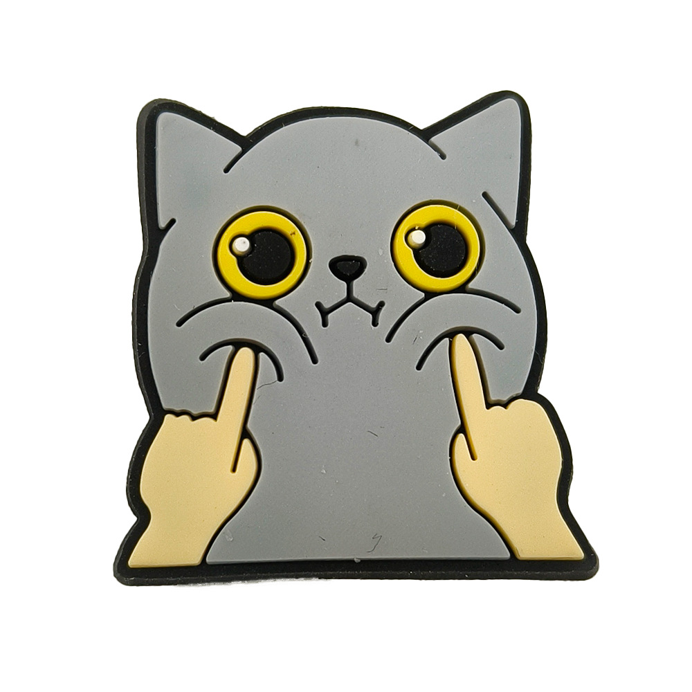 Cat Pattern All Seasons Season Cat Shoe Accessories PVC Self-adhesive All Seasons Shoe Buckle