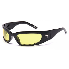 Décontractée Bloc De Couleur Pc Miroir De Forme Spéciale Demi-cadre Hommes De Lunettes De Soleil display picture 2