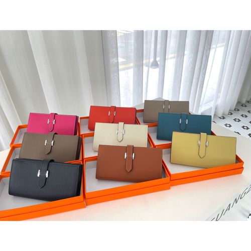  New Wallet Women's Long Wallet Genuine Leather Wallet Drawstring Clutch H Buckle Multifunctional Can Hold Mobile Phone