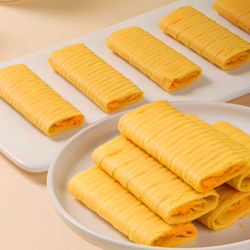 Eight Treasure Flowing Heart Eggshell Croissant Cheese Flavor Sandwich Egg Roll Full Carton Pastries Independent Packaging Leisure Snack Bulk