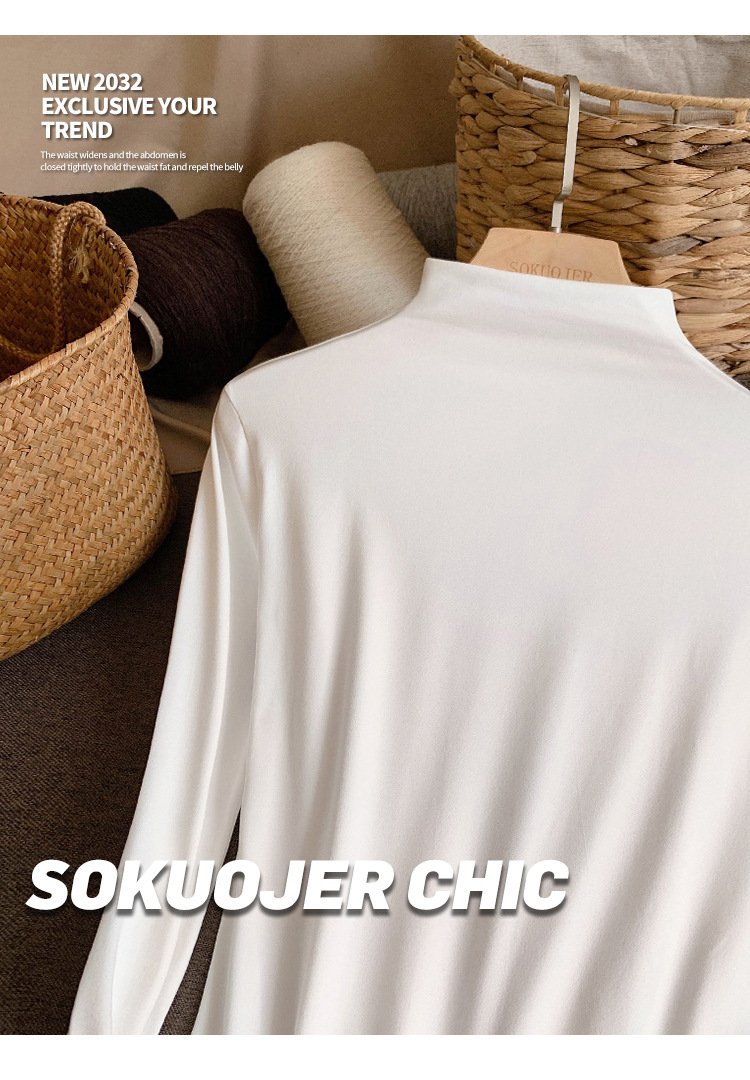 231g Weight Long Sleeve Sleeve Length Pullovers Placket Type Regular Sleeve Sleeve Type Spandex, Polyester Fabric Type Regular Top Length T-shirt Tops Type Holiday, Daily Occasion High Neck Neckline Slim Fit Type Solid Color Pattern Winter, Autumn Season Women's Gender Elegant, Streetwear Style Wholesale Women's Elegant Streetwear Solid Color Long Sleeve Sweaters & Cardigans 26