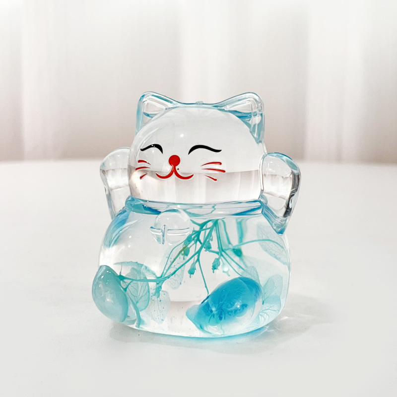 人気沸騰中！流砂キラキラ招き猫卓上置物デコレーションブラインドボックスブラインドバッグ夜光流砂ボトル|undefined