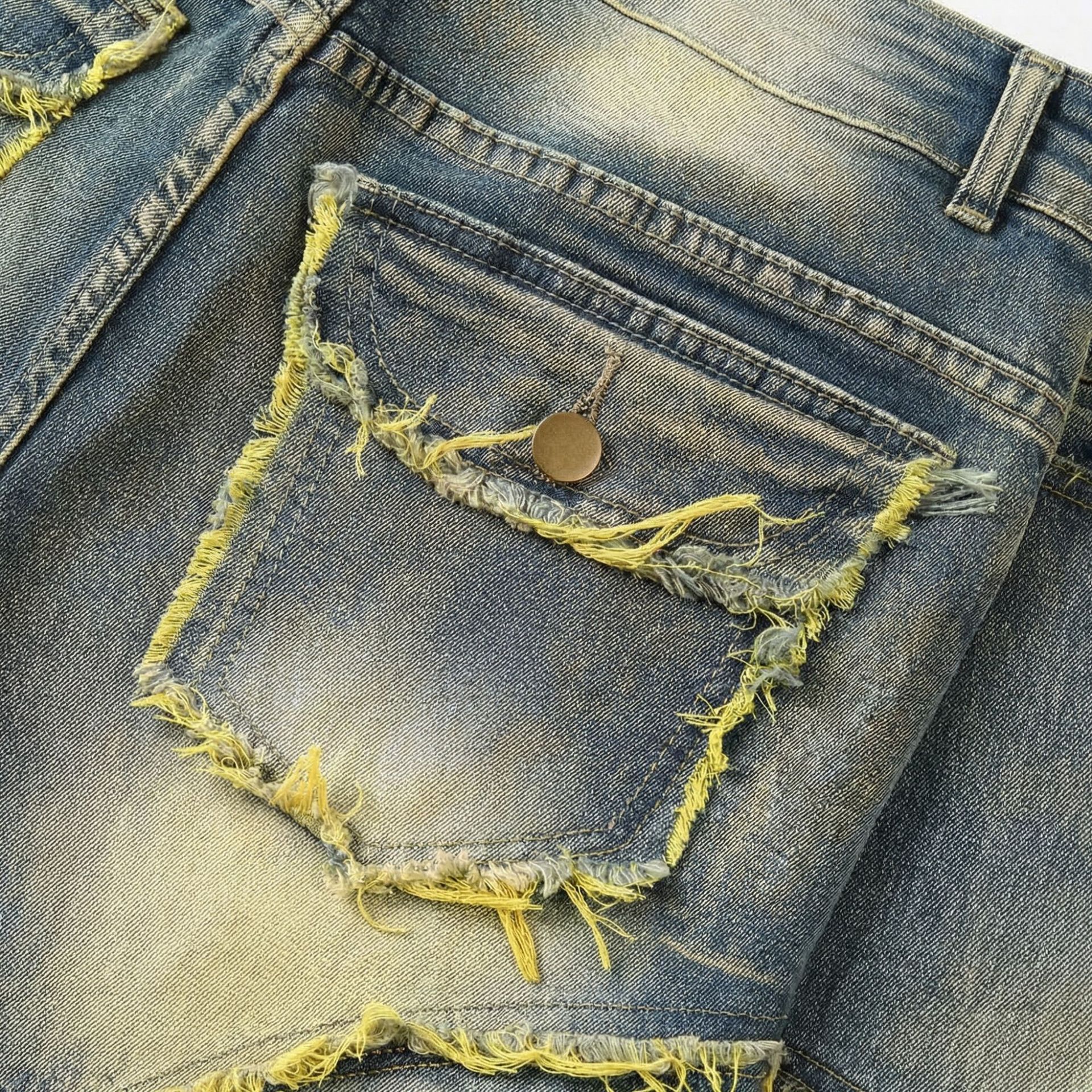 Transfronterizo para hombres europeos y estadounidenses agujeros microliscados Jeans elásticos Amazon Aliexpress TEMU nuevo