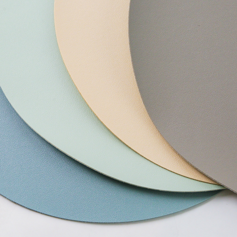 圆形纯色餐桌垫家用餐垫隔热垫杯垫西餐厅皮革垫