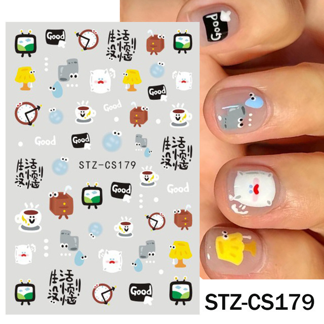 新しいネイルシールinsネット赤同型アニメドーパミン虹バックテープ爪シール卸売りnail|undefined