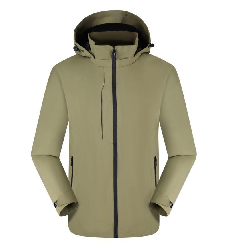 Primavera y otoño nuevo estilo al aire libre camping encapuchado vestir de asalto logotipo impermeable caminata ropa de montaña abrigo delgado