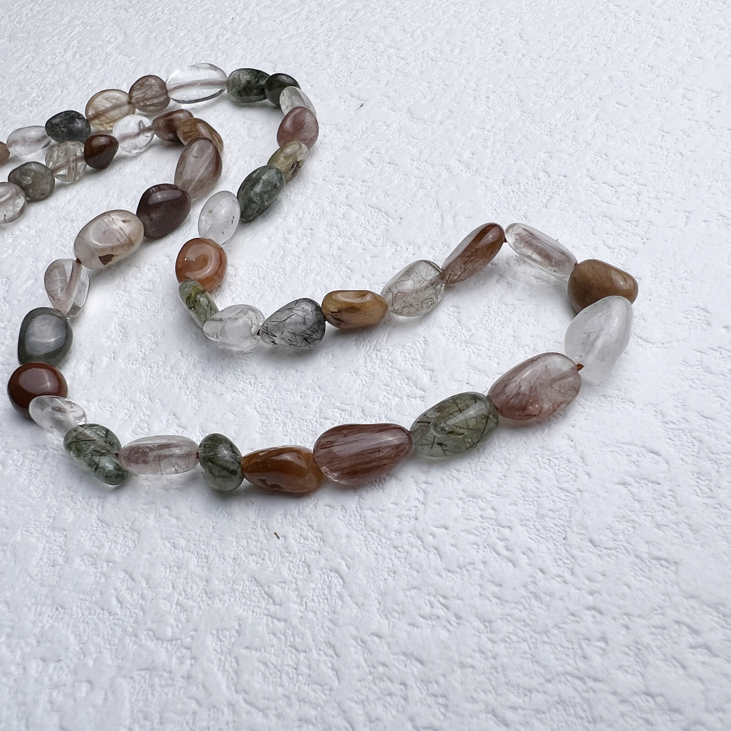 Beaded Design Ethnic Style Geometric Natural Stone Beaded Necklace