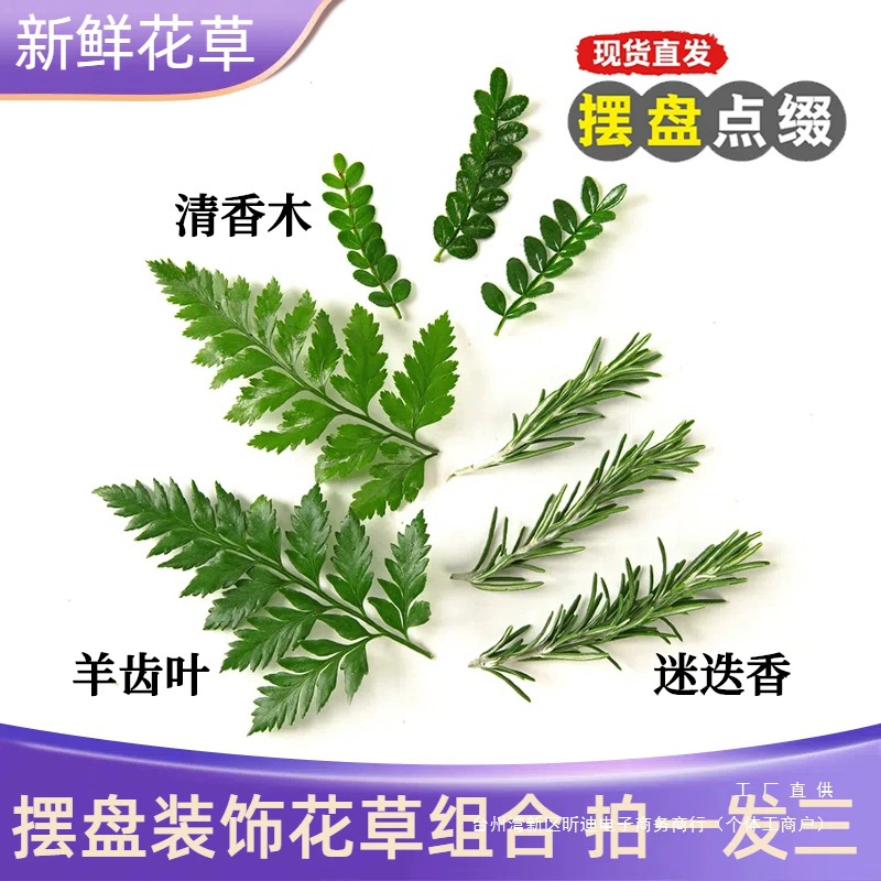 Свежеобслуженный цветочный мусс-торт, запеченный тирамису, украшенный листьями, ароматным деревом и розмариновыми десертными украшениями.