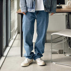 TRS男装|25定番日系街头潮流复古洗水cleanfit直筒型男式牛仔裤男
