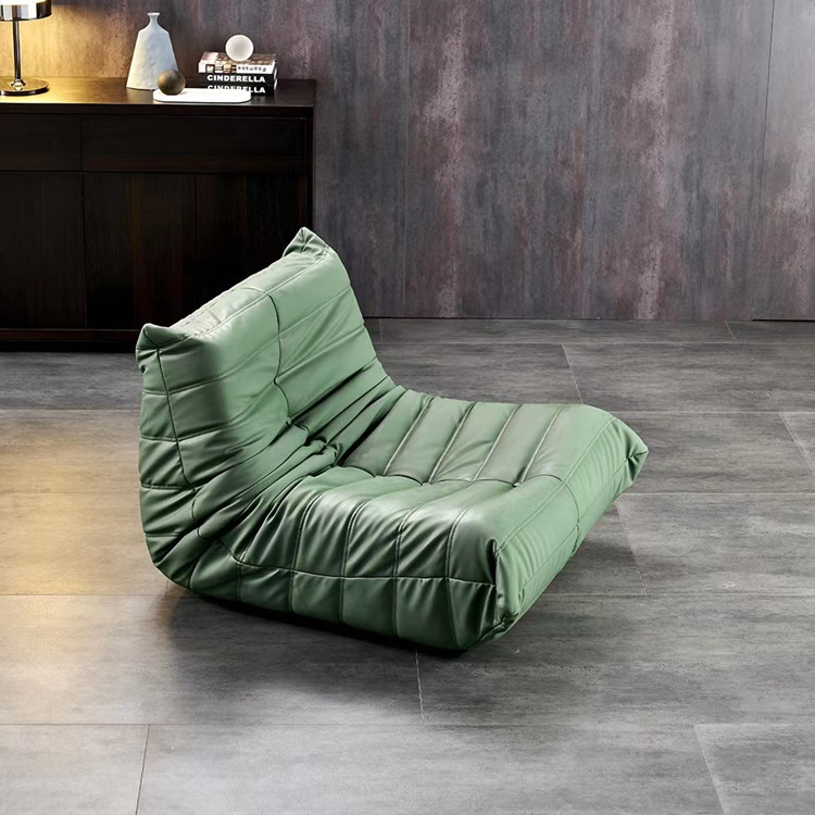Sofá perezoso togo oruga puede acostarse y dormir soltero y doble sala de estar balcón suelo silla de descanso red tatami rojo