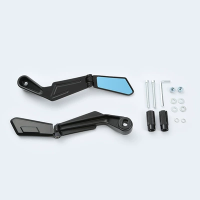 Protective Rearview Mirrors for Motorcycles Motorcycle rearview mirror - black-blue-mirror