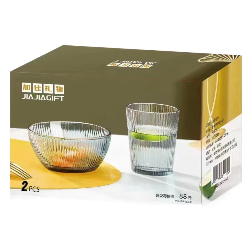 Dubaite Huanmei Стеклянная чаша Набор Faw Rain Curtain Подарочная акция для отправки клиентов Банковская страховка