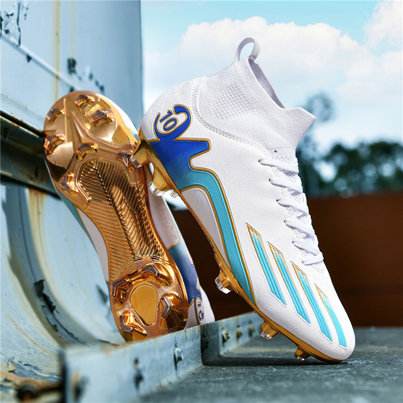 Men's High-top Artificial Turf Football Wholesale, Children's Gold-plated Long-studded Competition Training_vogvips.com
