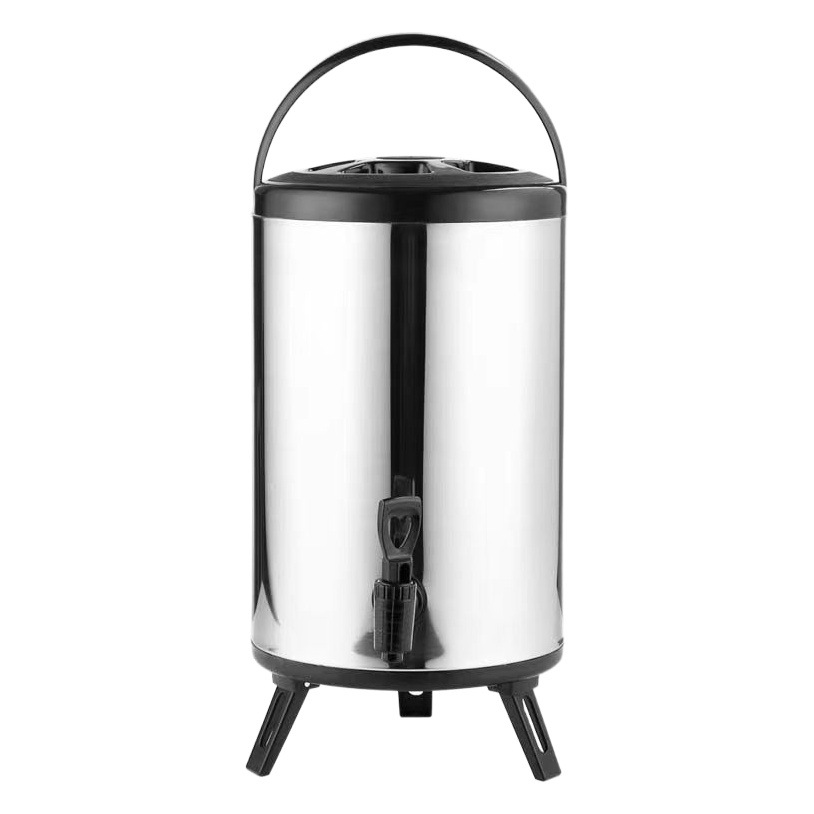 Manufacturer's 201 Stainless Steel Milk Tea Insulation Bucket, Large Capacity, Specifically for Stalls, Stainless Steel Milk Tea Bucket for Breakfast Shops, Wholesale
