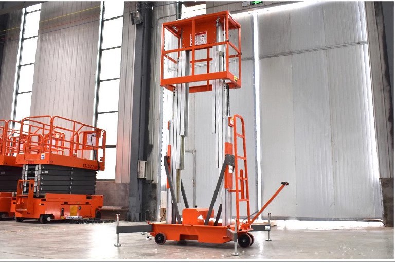 Aluminum Alloy Lift Platform 14m Mobile Single/Double Column Aluminum Alloy Aerial Work Vehicle Cross-Border Export Supply