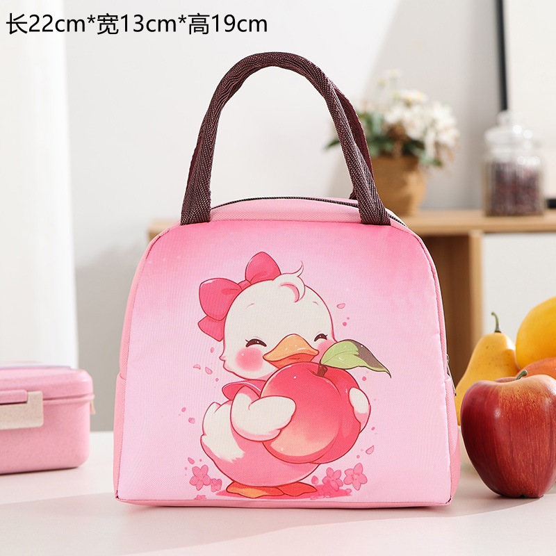 Bolsa para lonchera con aislamiento de papel de aluminio, bolsa de mano con dibujos animados, bolsa de almuerzo para el trabajo de estudiantes, bolsa de almuerzo con aislamiento para niños, bolsa bento.