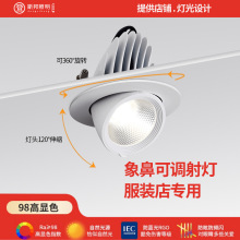 登斯邦象鼻灯led防眩射灯嵌入式可调角度服装店店铺97高显色