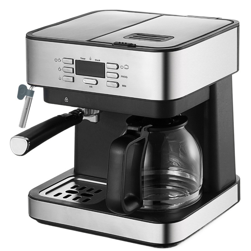15bar italiano presión automática máquina de café de acero inoxidable bomba de presión de espuma de leche máquina de café