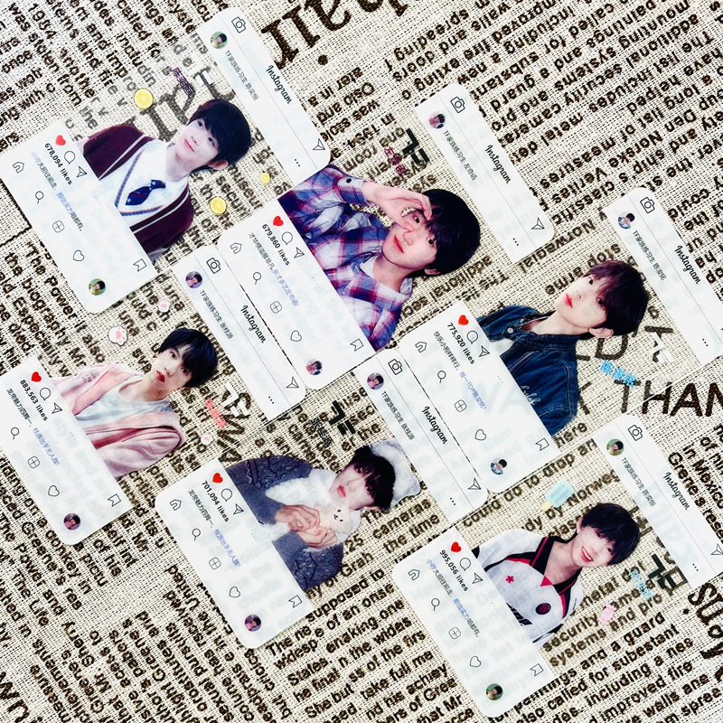 TF家族四代透卡陳奕恆陳浚銘左奇函pvc三寸明信片透明卡片透卡