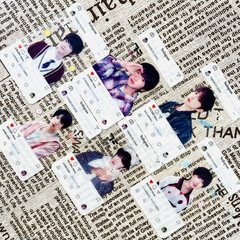 TF家族四代透卡陳奕恆陳浚銘左奇函pvc三寸明信片透明卡片透卡