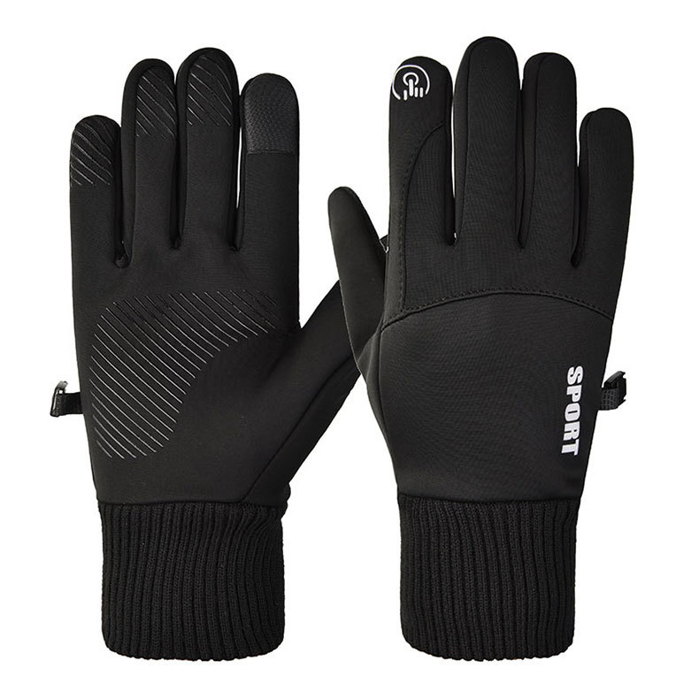 Fleece warm gloves Men's and women's touch screen cycling cold and waterproof outdoor gloves_maomaolike.com