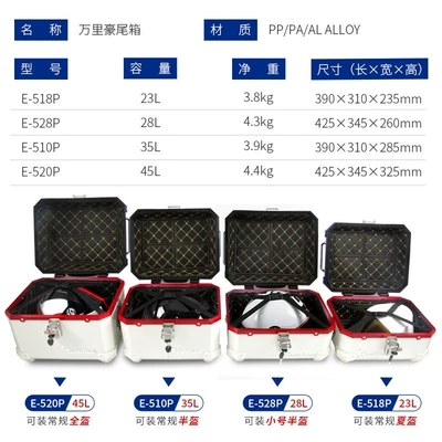 Motorcycle trunk motorcycle tail box, electric